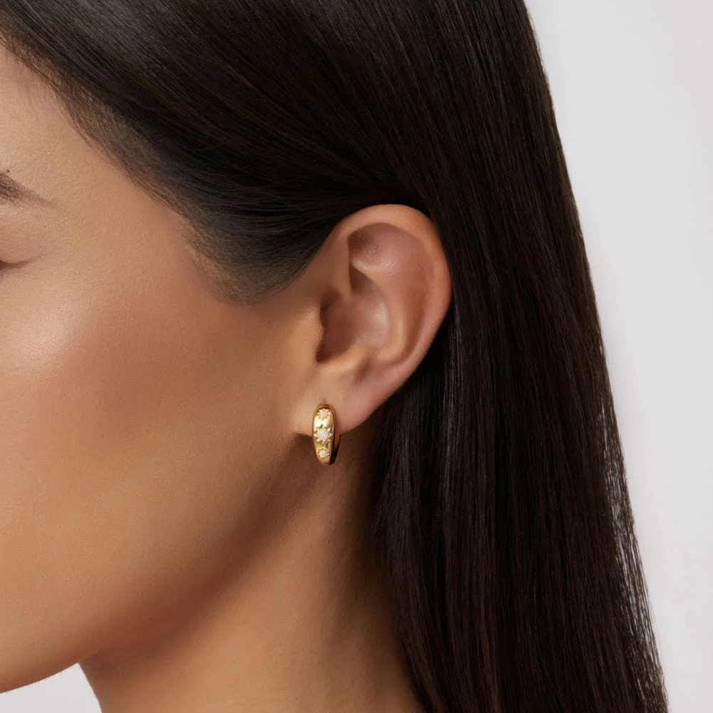 Pisa Opal Hoop Earrings - Image 2