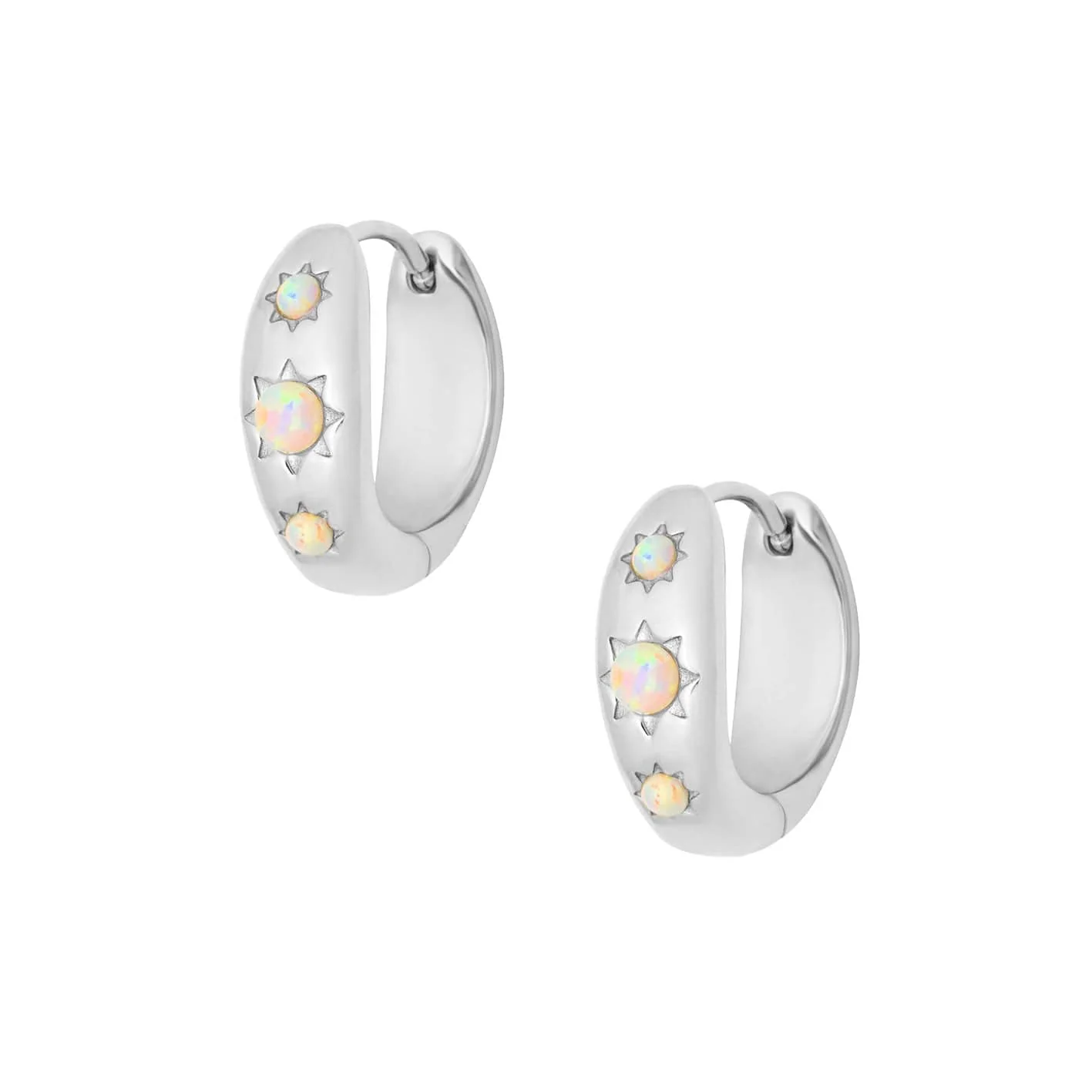 Pisa Opal Hoop Earrings - Image 5