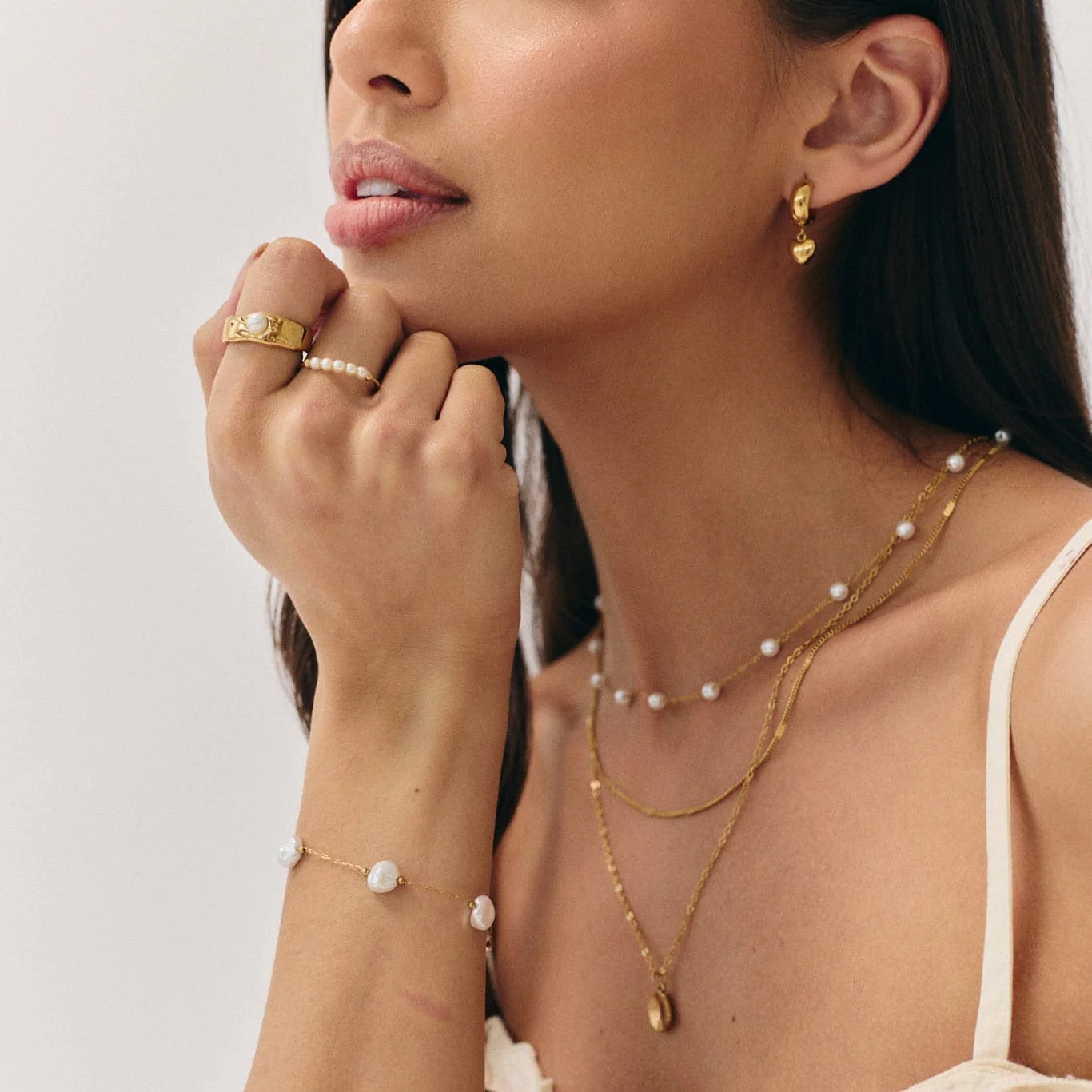 Puffy Heart Hoop Earrings - Image 4