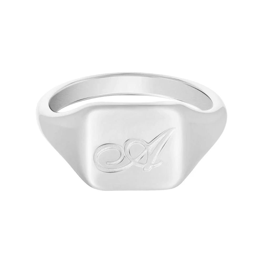 Raina Initial Signet Ring - Image 6