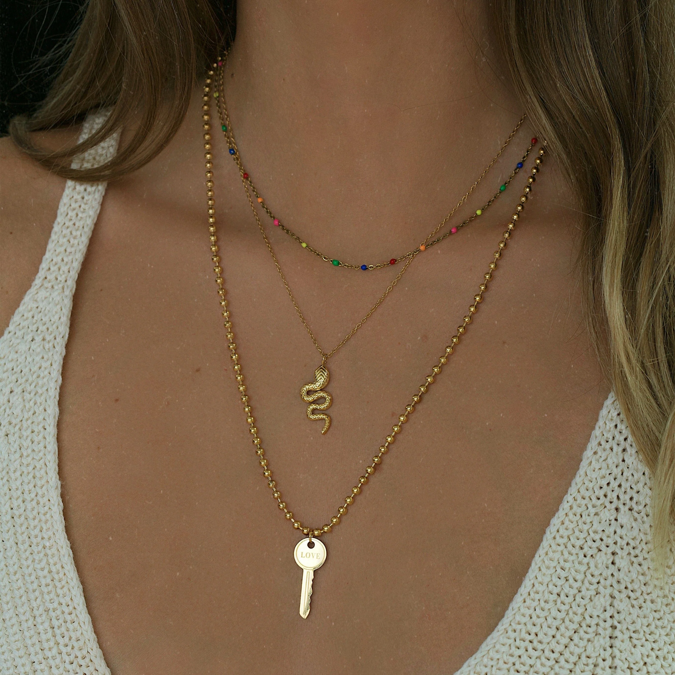Rainbow Beaded Necklace - Image 3