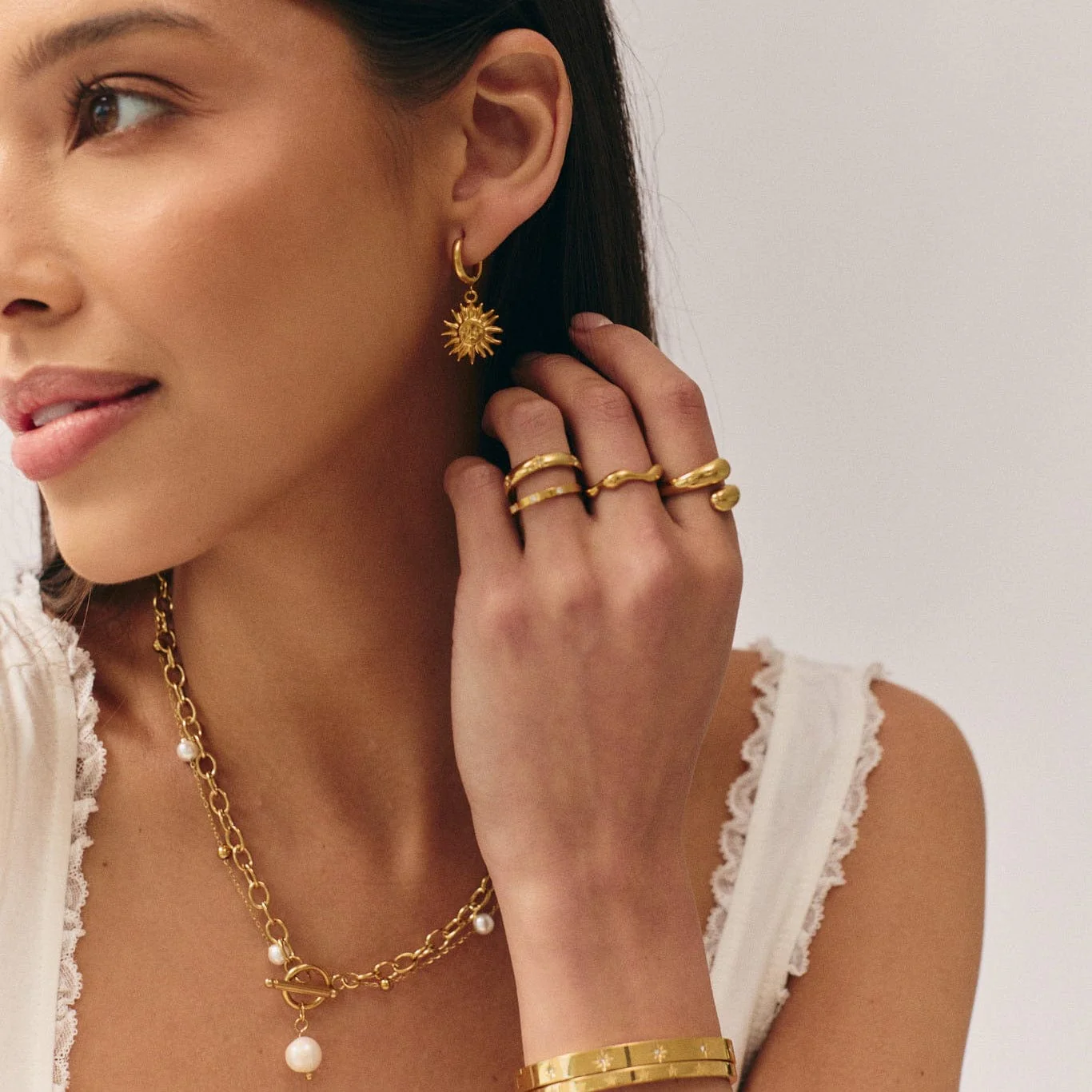 Ray Of Sunshine Hoop Earrings - Image 2