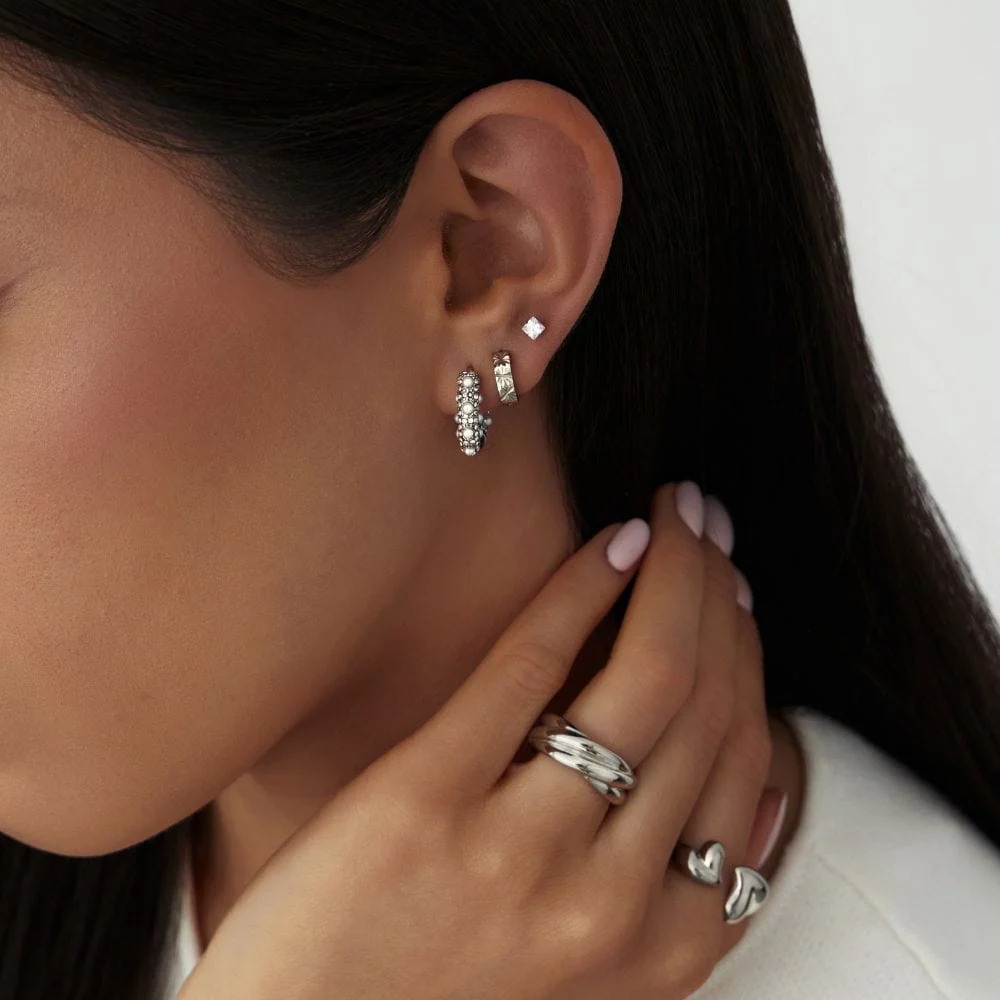 Jagger Huggie Hoop Earrings - Image 3