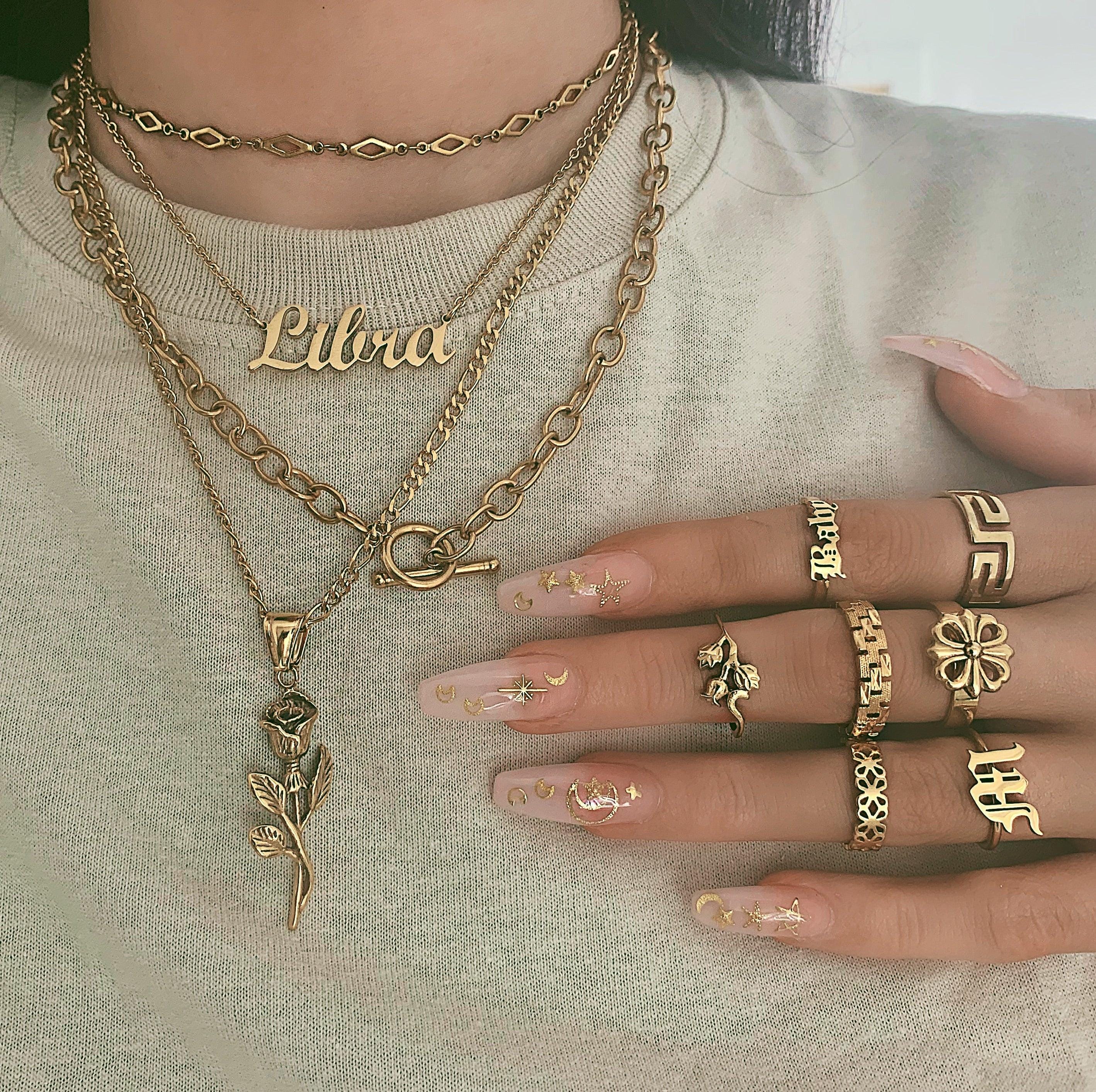 Script Zodiac Choker Necklace - Image 3