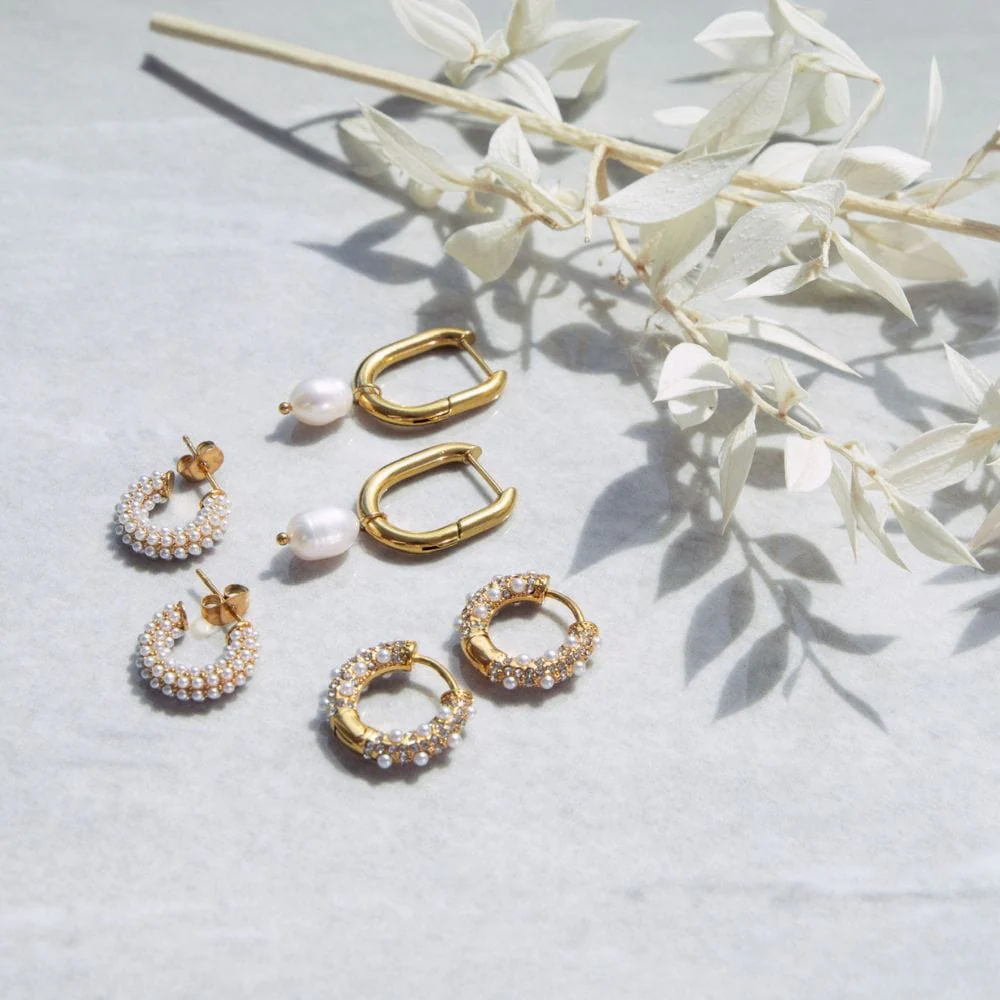 Bora Bora Pearl Hoop Earrings - Image 4