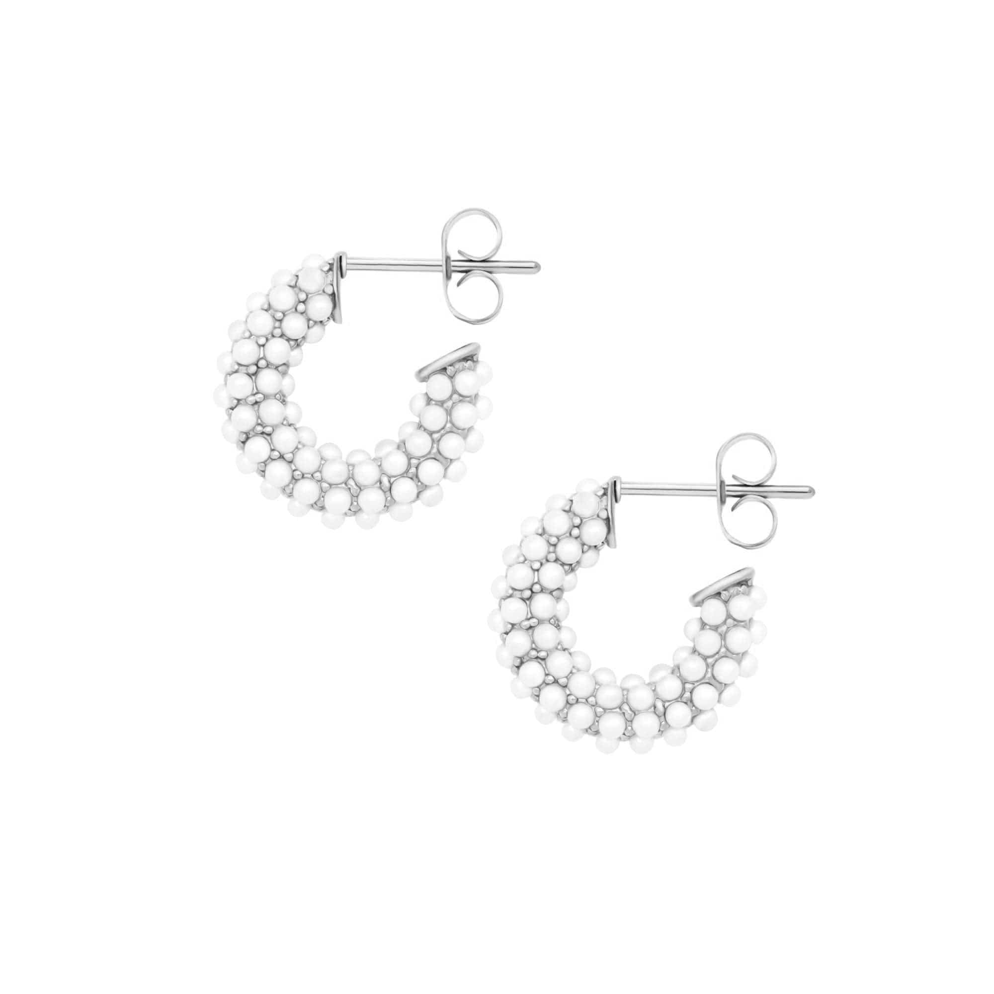 Senorita Pearl Hoop Earrings - Image 7