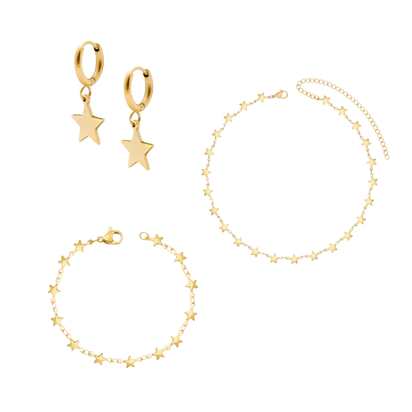 Stargirl Trio Jewellery Set Gold