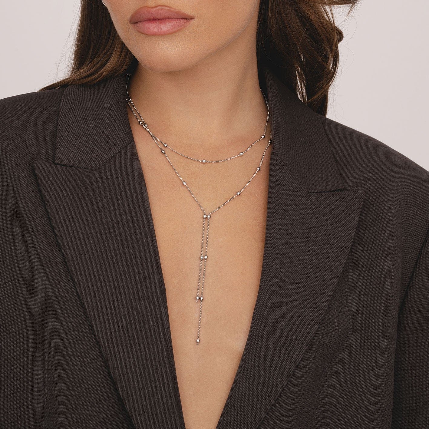 Stassi Layered Lariat Necklace - Image 2