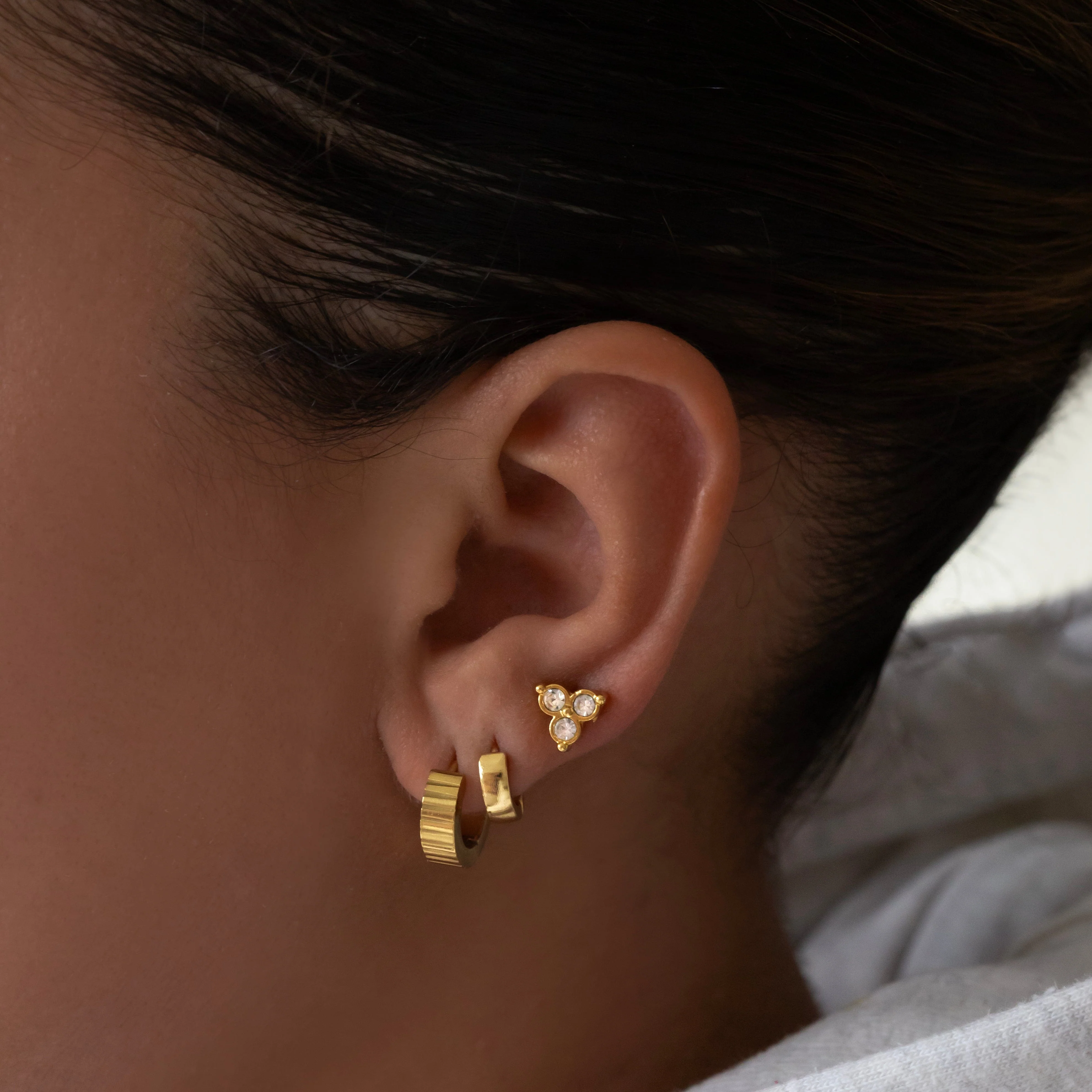 Tallulah Huggie Hoop Earrings - Image 3