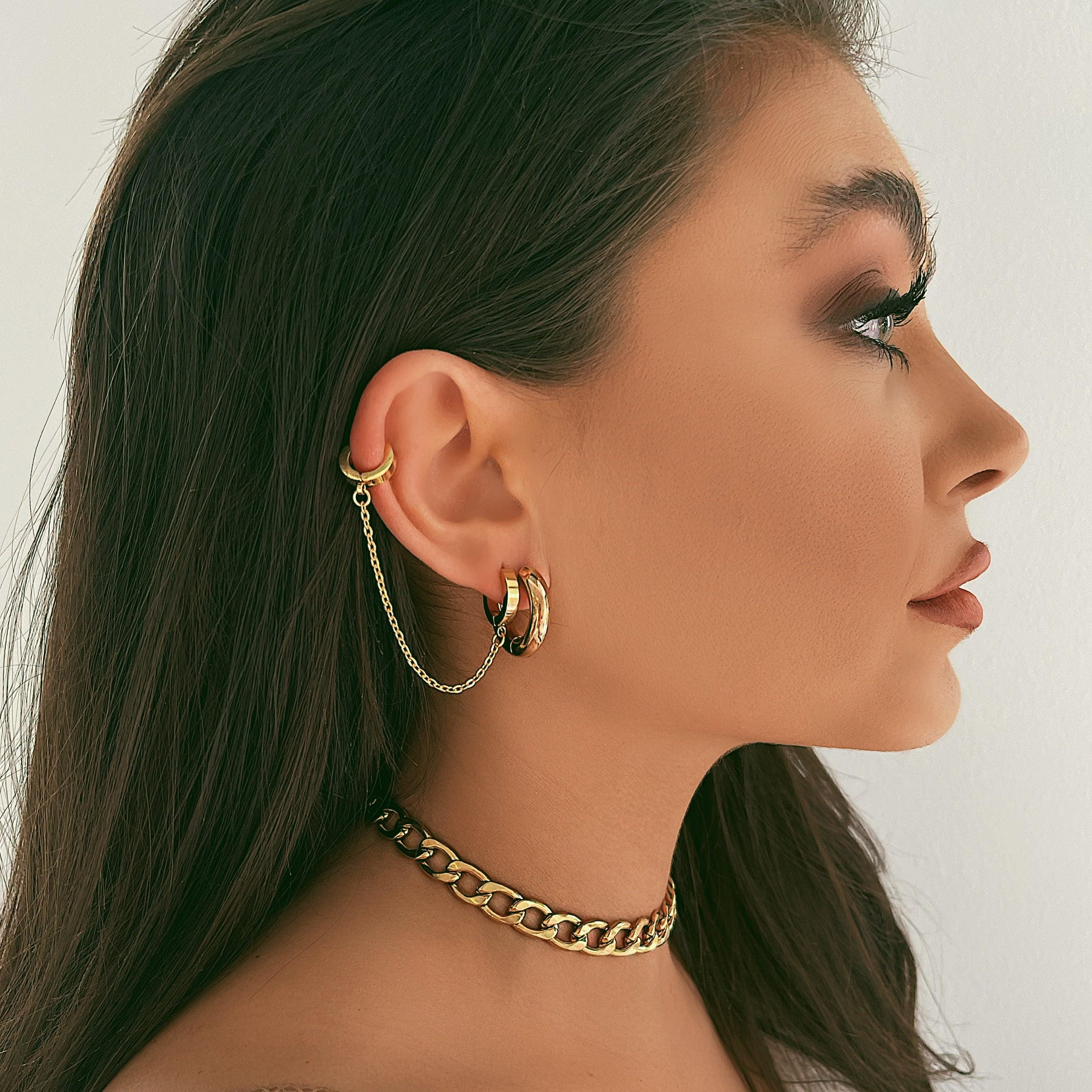 Tube Hoop Earrings - Image 3