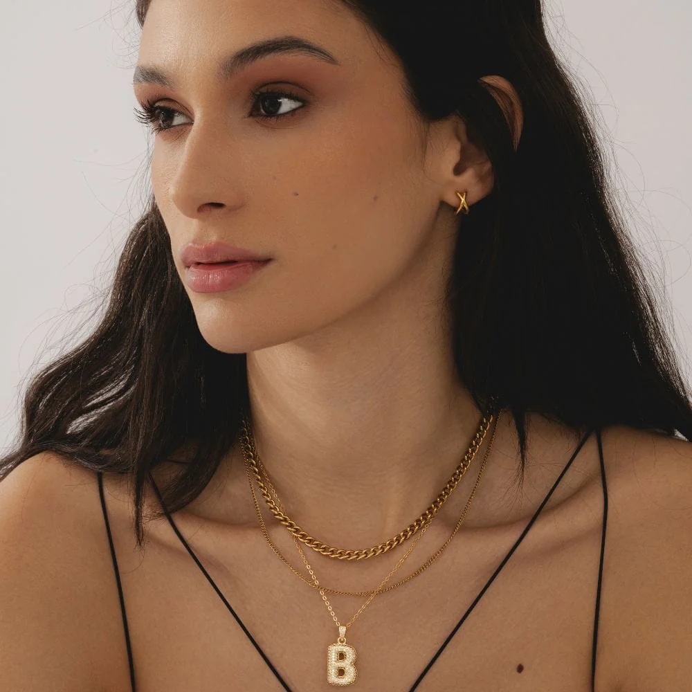 Bubble Initial Necklace - Image 4